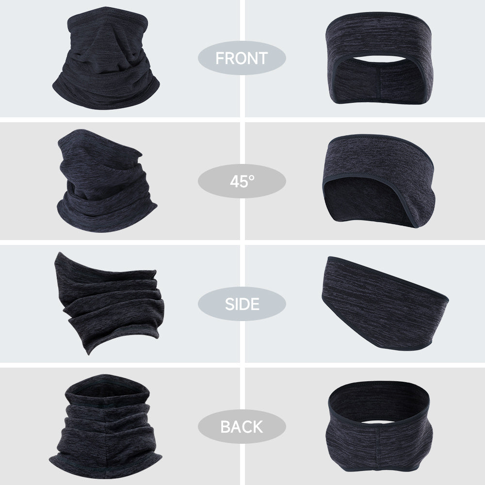 2pcs Fleece Ear Warmers Neck Warmer Set Winter Ear Warmers Neck Gaiter
