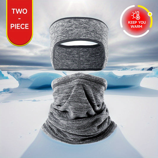 2 Pack Winter Ear Warmer Headband & Neck Warmers Set for Cycling Skiing