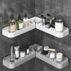 Bathroom Corner Shelves Wall Mounted Organizer Storage Rack No Drilling