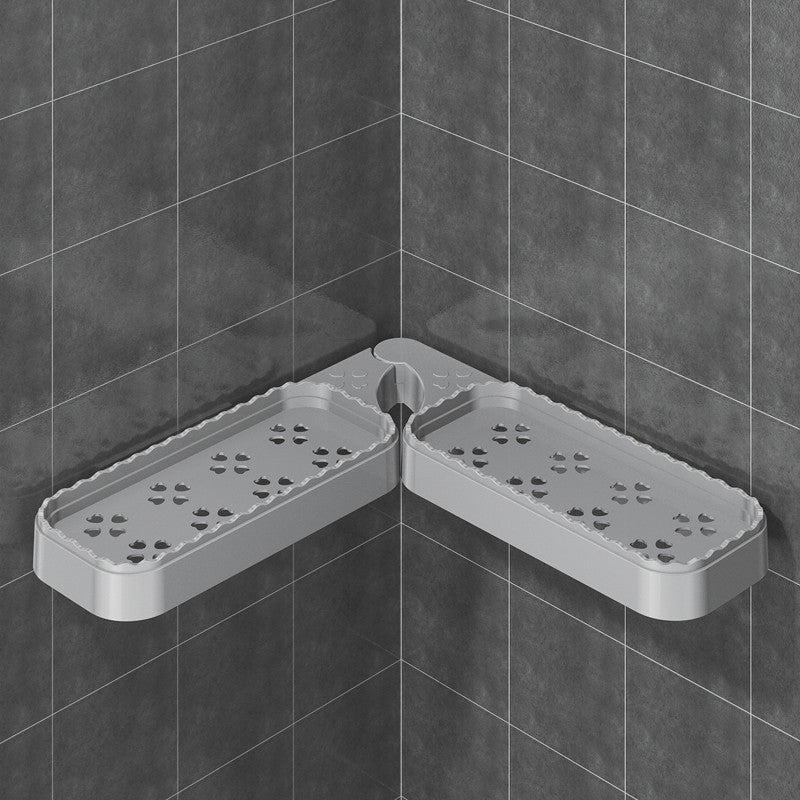 Bathroom Corner Shelves Wall Mounted Organizer Storage Rack No Drilling