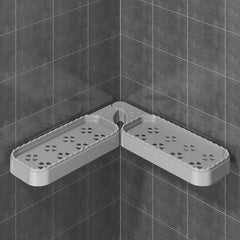 Bathroom Corner Shelves Wall Mounted Organizer Storage Rack No Drilling
