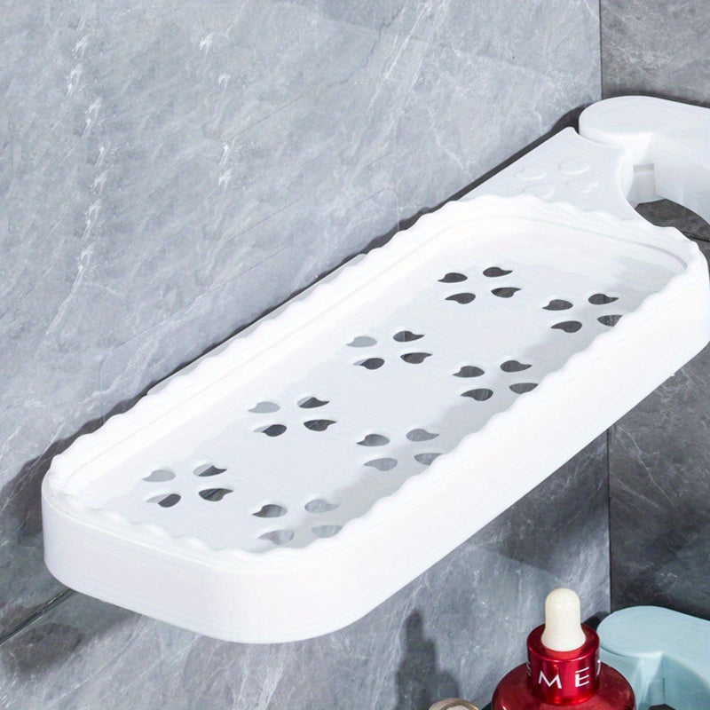 Bathroom Corner Shelves Wall Mounted Organizer Storage Rack No Drilling