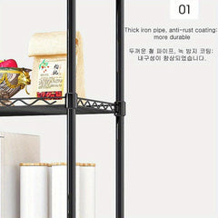 4-Tier Metal Kitchen Standing Shelf Storage Rack