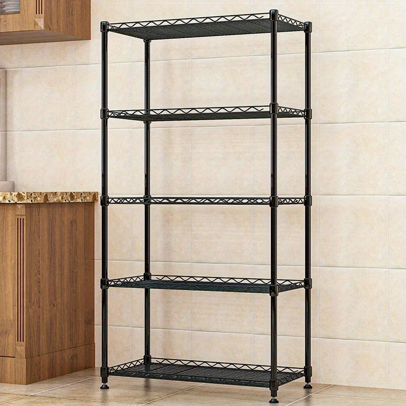 4-Tier Metal Kitchen Standing Shelf Storage Rack