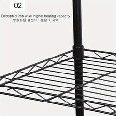 4-Tier Metal Kitchen Standing Shelf Storage Rack