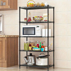 4-Tier Metal Kitchen Standing Shelf Storage Rack