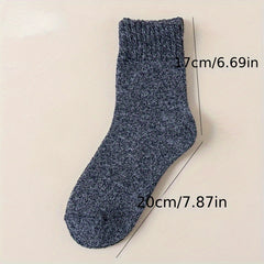 Men's Thermal Solid Socks for Winter & Autumn