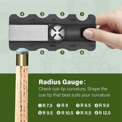 5 In 1 Pool Cue Tip Tool Billiards Snooker Cue Care Gear Trimmer Tapper