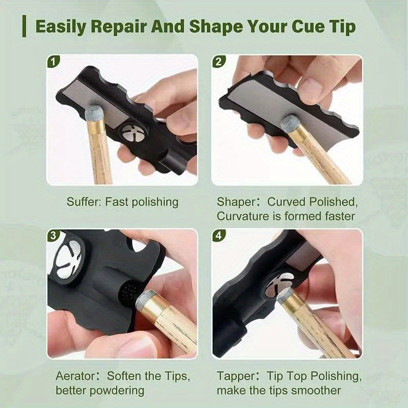5 In 1 Pool Cue Tip Tool Billiards Snooker Cue Care Gear Trimmer Tapper