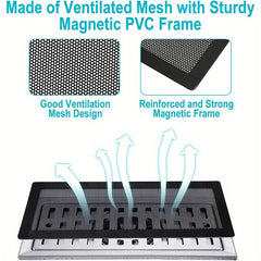 4pcs Floor Vent Cover 10-16 X 25-4 cm & 10-16 X 30-48 cm Filter Cover