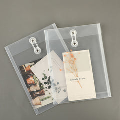 A5 Coiled File Bag Transparent Waterproof Document Bag