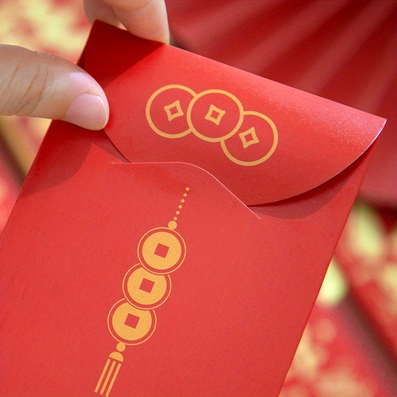 2pcs Chinese Dragon Year Red Packet Hot Stamping