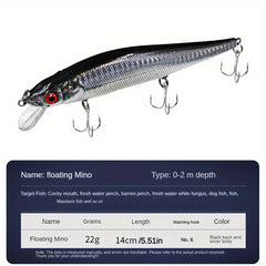 22g Long Casting Minnow Lure Sea Bass Fishing Bait Hard Bait With Sharp Hooks