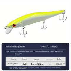 22g Long Casting Minnow Lure Sea Bass Fishing Bait Hard Bait With Sharp Hooks