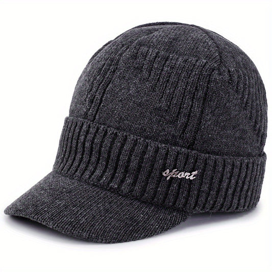 Knitted Baseball Cap for Winter Outdoor Sport Elderly