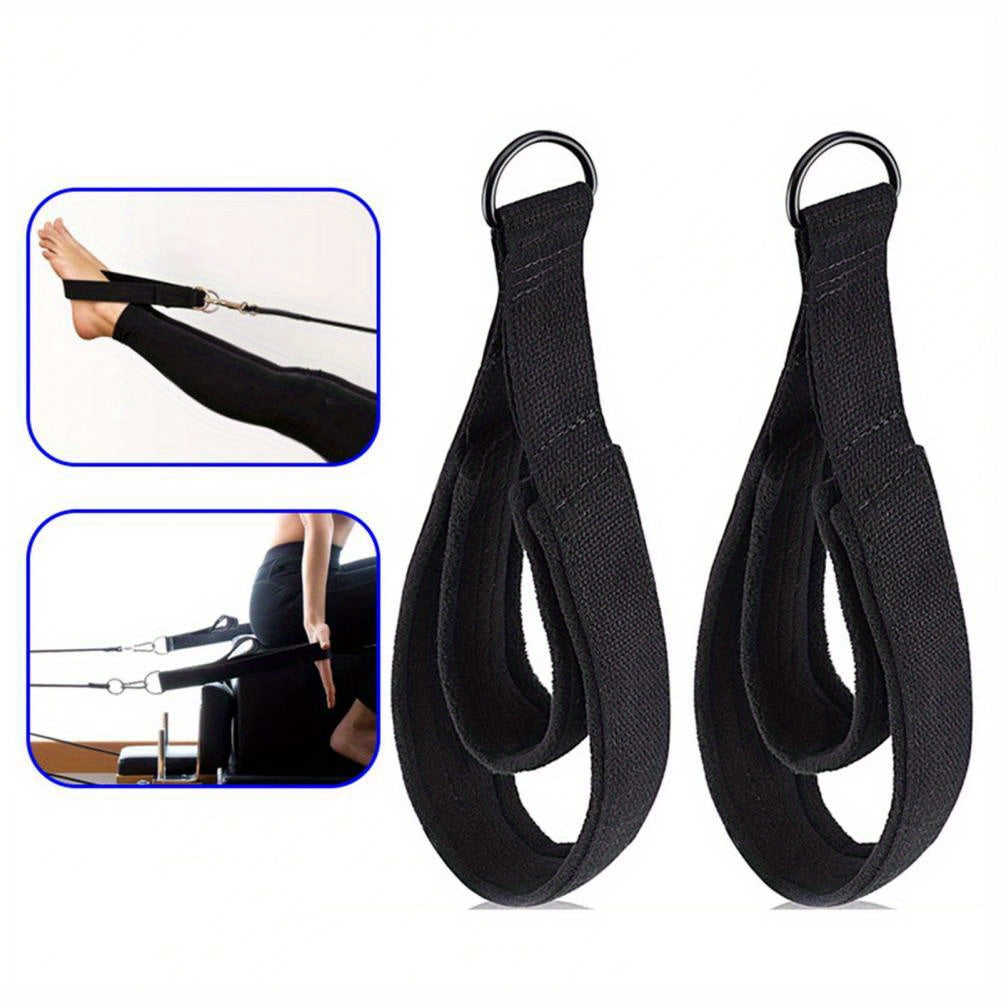 Comfort Double Loop Pilates Straps D ring Yoga Handle Rope