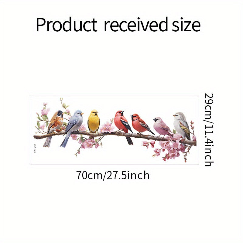 Branch Parrot Bird Decoration Wall Stickers Self Adhesive