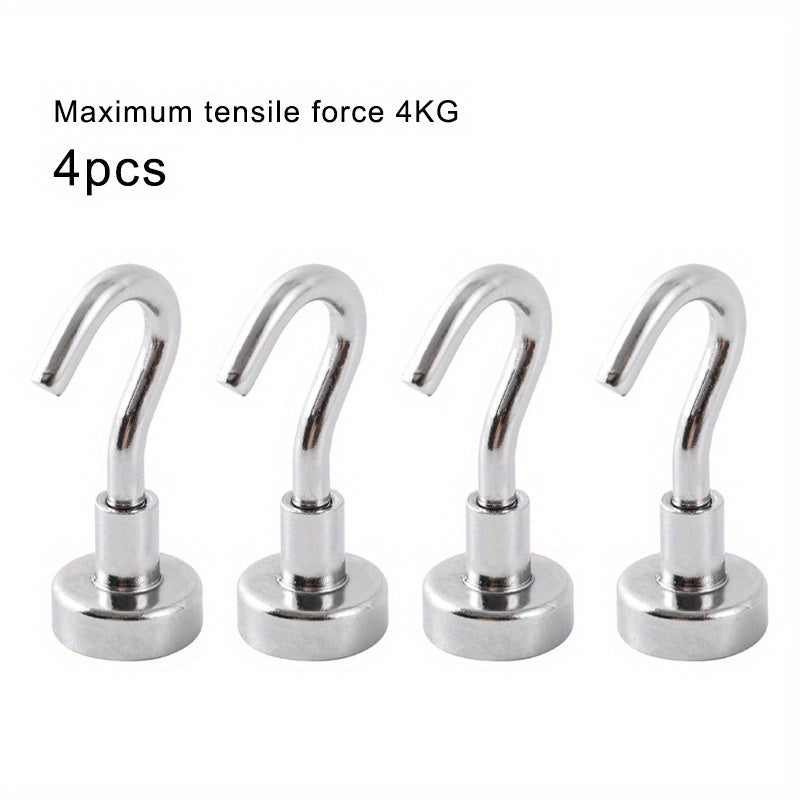 6pcs Strong Magnetic Hook 4KG Storage Neodymium Iron Boron