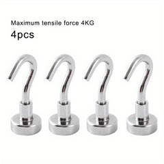 6pcs Strong Magnetic Hook 4KG Storage Neodymium Iron Boron