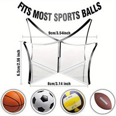 Football Display Stand Acrylic Ball Holder X-shaped Bracket