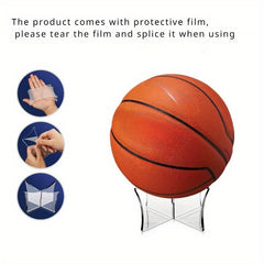 Football Display Stand Acrylic Ball Holder X-shaped Bracket