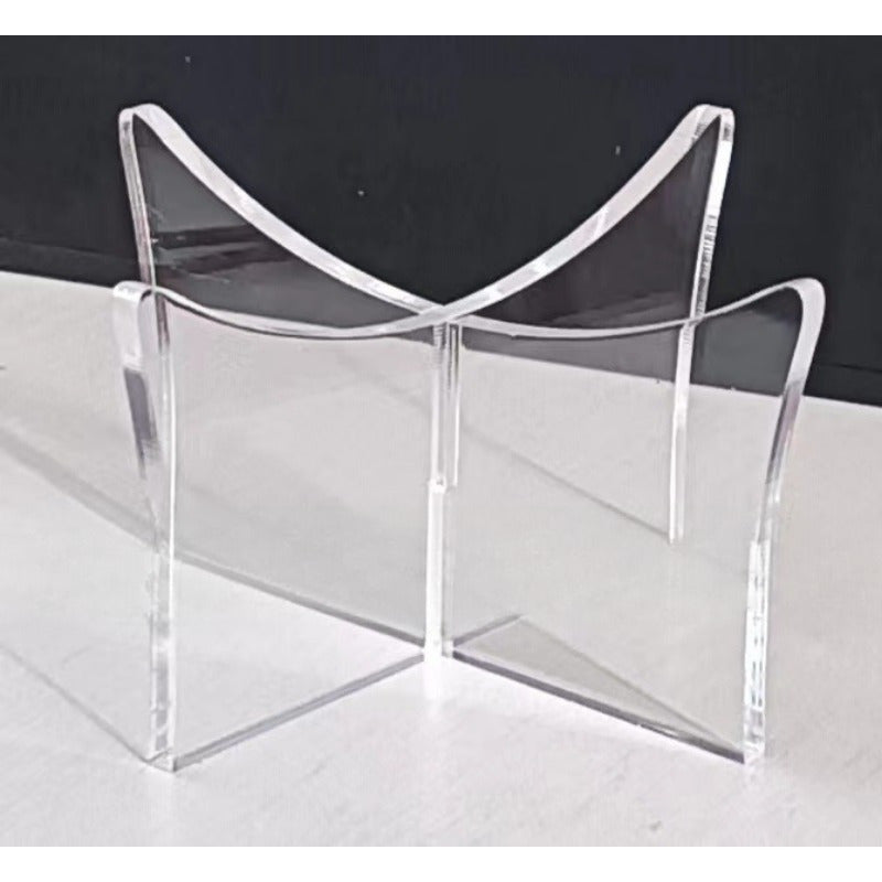 Football Display Stand Acrylic Ball Holder X-shaped Bracket