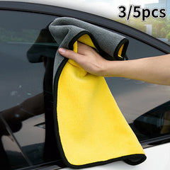 5 Pcs Car Cleaning Towels, Non-Shedding & Non-Marking, Absorbent Cloth