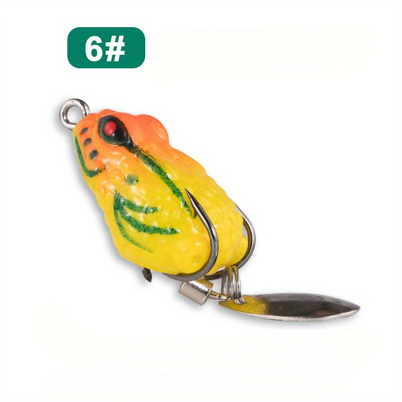 2 3g Bionic Frog Bait Blade Double Hook Artificial Fishing Lure