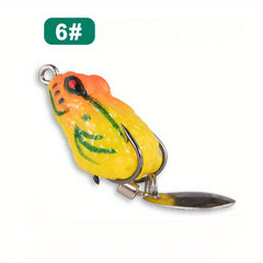 2 3g Bionic Frog Bait Blade Double Hook Artificial Fishing Lure