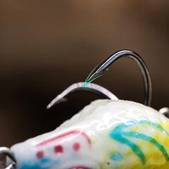 2 3g Bionic Frog Bait Blade Double Hook Artificial Fishing Lure
