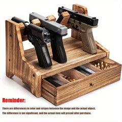 Solid Wood Rack Organizer with Drawer for Accessories