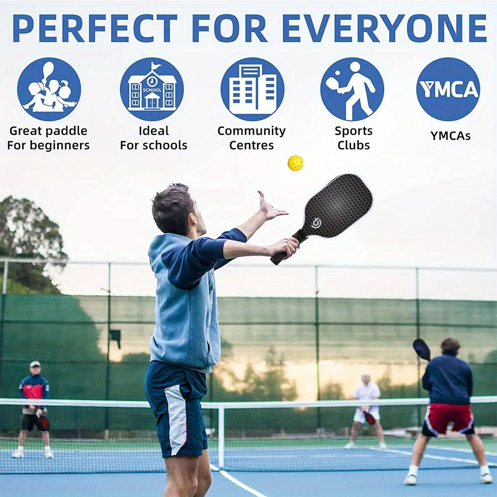 2pcs Pickleball Paddles Lightweight Rackets, 4 Balls, 1 Pickleball Bag