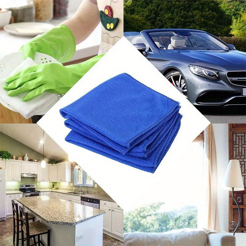 3pcs Microfiber Car Cleaning Towels Soft Drying Cloth Hemming Water Suction Rags