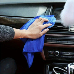 3pcs Microfiber Car Cleaning Towels Soft Drying Cloth Hemming Water Suction Rags