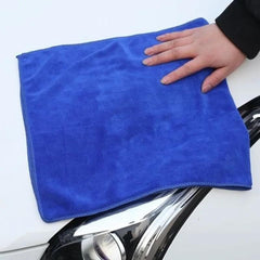 3pcs Microfiber Car Cleaning Towels Soft Drying Cloth Hemming Water Suction Rags