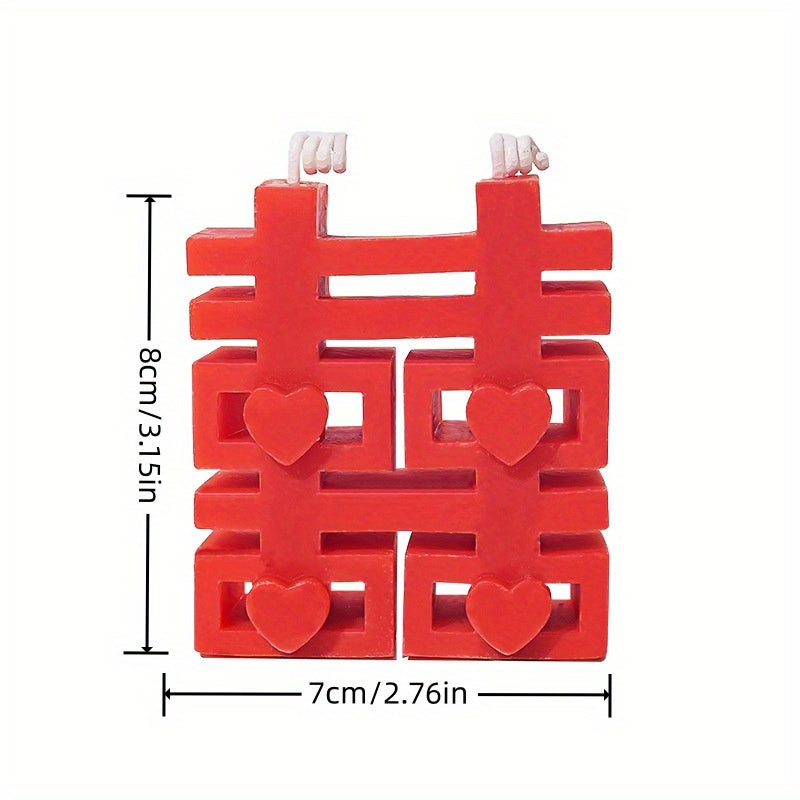 1pc Double Happiness Scented Candles for Wedding Home Decor
