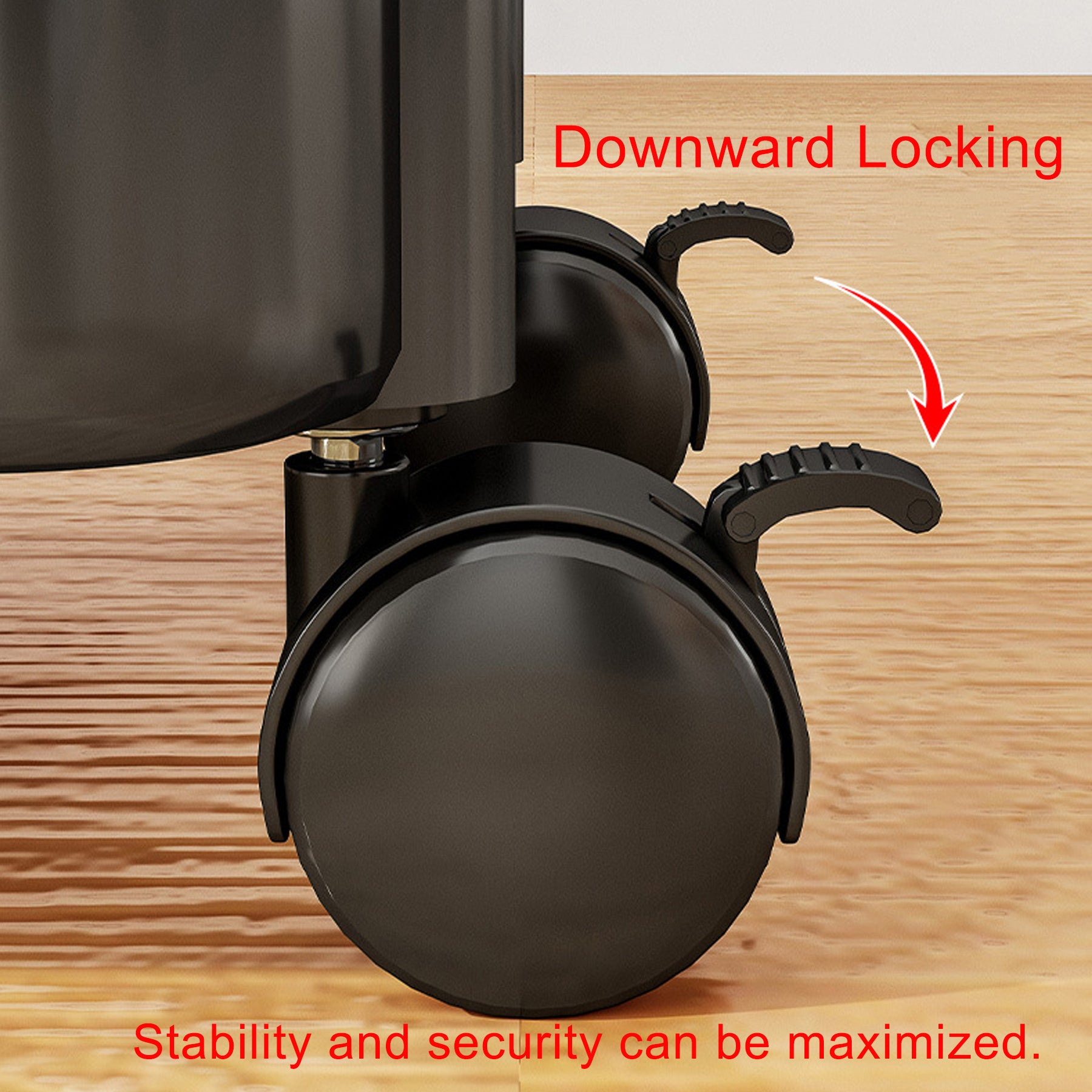 3-Layer Stroller Shelf Casters Armrest Floor Mounted Toilet Storage Rack