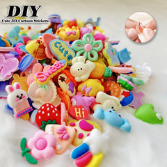 3D Soft Rubber Stickers DIY Cartoon Stickers Water Bottle Phone Case Decor