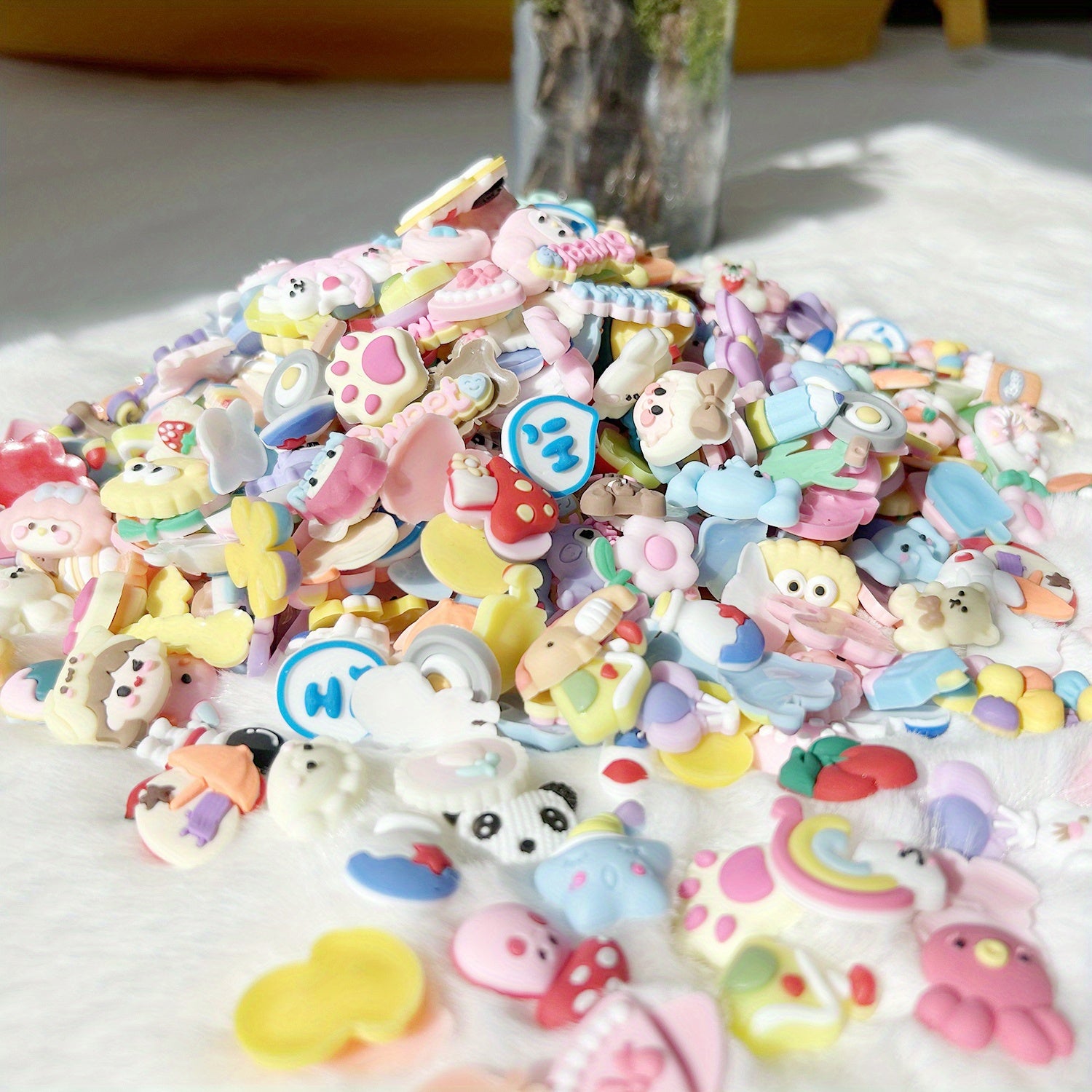 3D Soft Rubber Stickers DIY Cartoon Stickers Water Bottle Phone Case Decor