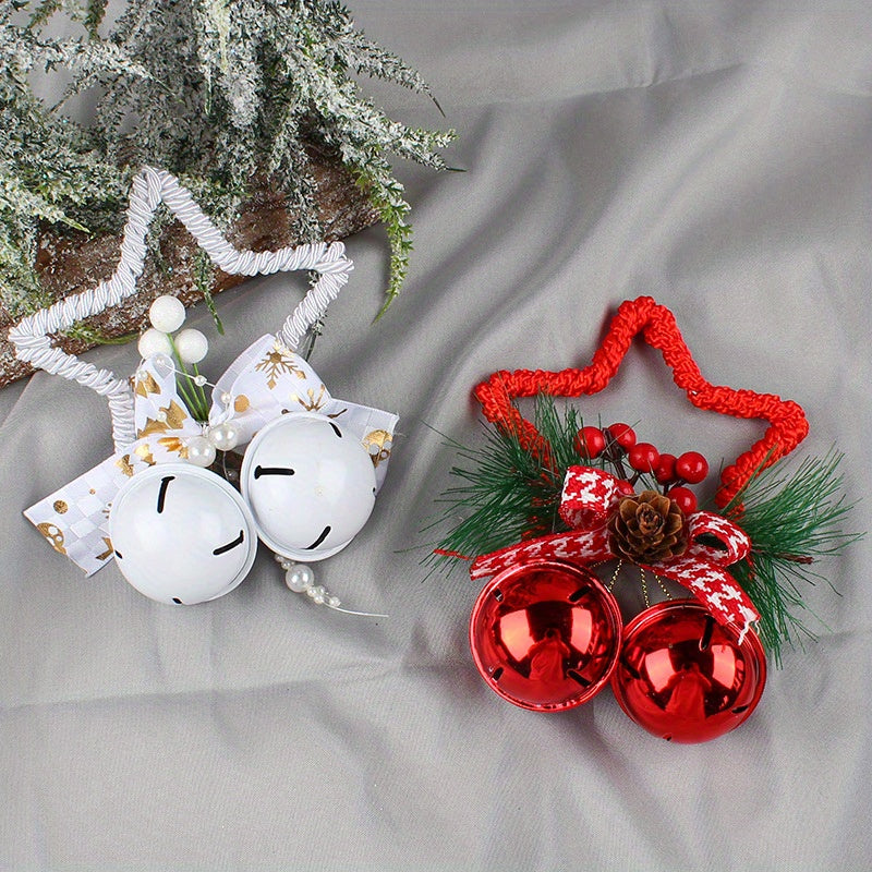 Star Bell Pendant Christmas Tree Hanging Accessories Diy Tree Hanging Bow