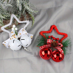 Star Bell Pendant Christmas Tree Hanging Accessories Diy Tree Hanging Bow