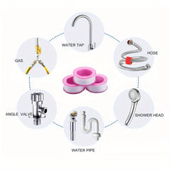 6pcs PTFE Water Pipe Tape Sealing Tape Fitting Thread Seal Tape