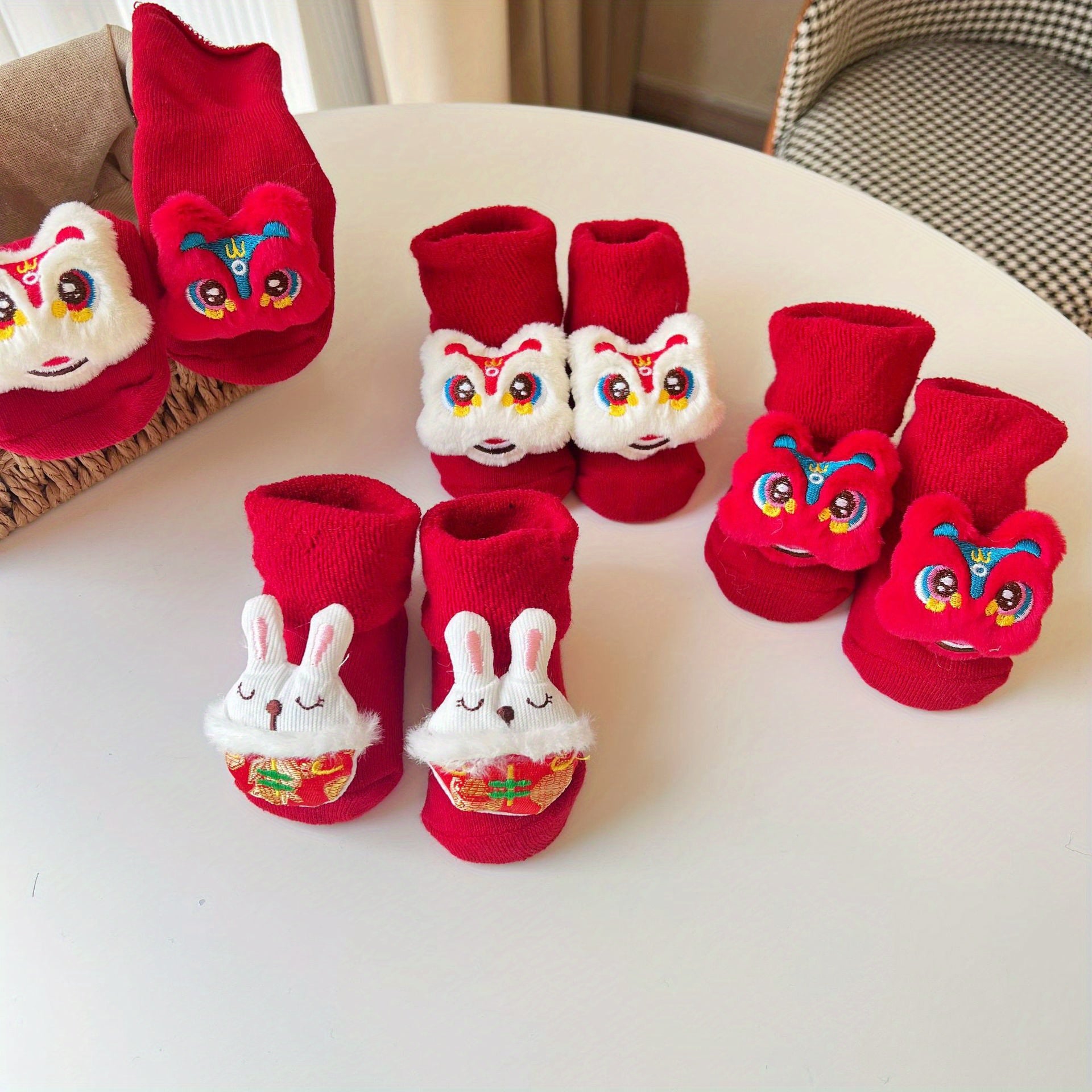 Winter Baby Warm Socks Thick Red Year Festive Socks