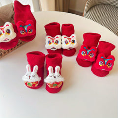 Winter Baby Warm Socks Thick Red Year Festive Socks