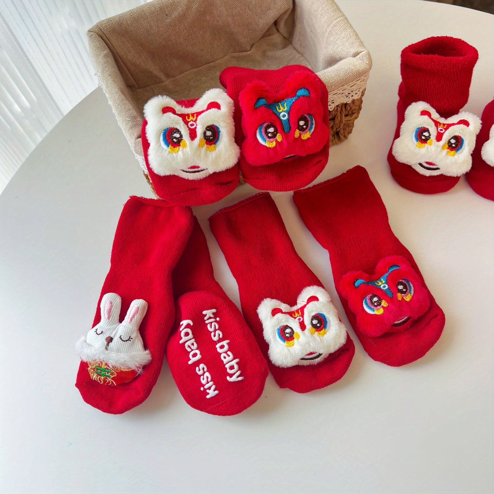 Winter Baby Warm Socks Thick Red Year Festive Socks