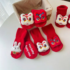Winter Baby Warm Socks Thick Red Year Festive Socks
