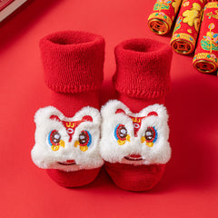 Winter Baby Warm Socks Thick Red Year Festive Socks