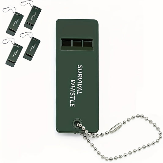 5pcs Tri Band Survival Whistle Portable Lifesaving Whistle for Outdoor Camping