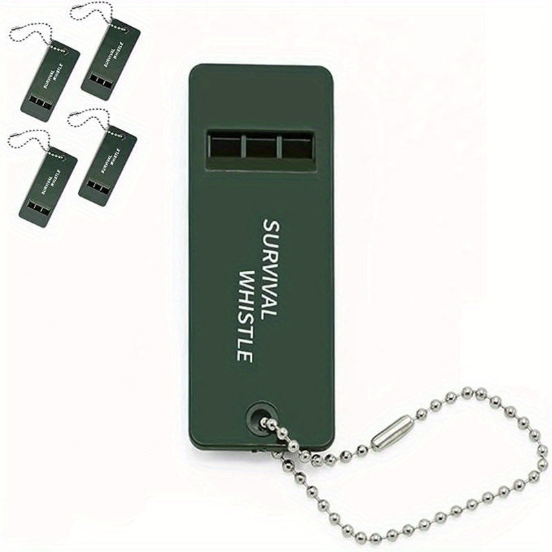 5pcs Tri Band Survival Whistle Portable Lifesaving Whistle for Outdoor Camping