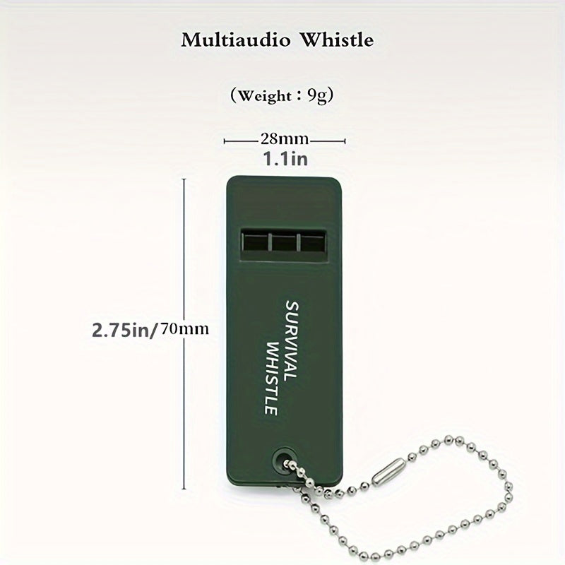 5pcs Tri Band Survival Whistle Portable Lifesaving Whistle for Outdoor Camping